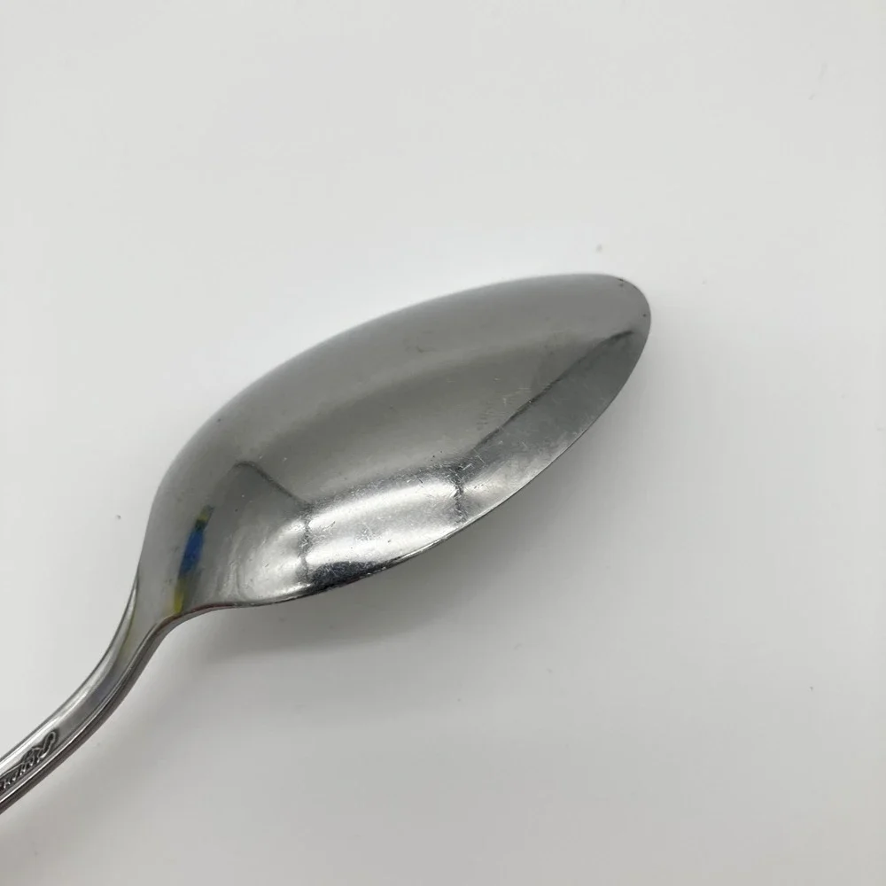 Regasa Stainless Teaspoon Korea Vintage Silver Floral Pattern Flatware Spoon